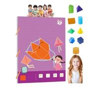 Cahier d'apprentissage de géométrie 3D à cordon, avec corde tressée, pour apprendre les formules de volume et de surface. (9-Model)