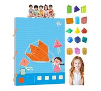Cahier d'apprentissage de géométrie 3D à cordon, avec corde tressée, pour apprendre les formules de volume et de surface. (15-Model)