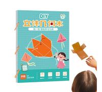 Cahier d'Apprentissage de la Géométrie | Kit D'Apprentissage Interactif À Ficelle Avec Modèles Géométriques,Outil Éducatif pour Activités Pédagogiques de Pensée Spatiale pour et