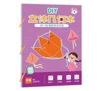 Cahier d'apprentissage de la géométrie - Kit éducatif interactif avec modèles - Outil éducatif pour avec découverte ludique des formes géométriques et des activités - Logique avec des