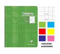 Clairefontaine 3796C Un Cahier d'Écriture Agrafé "Clairenfantine" - 17x22 cm - 32 Pages Grands Carreaux 3 mm Agrandis 12/12 - Papier Blanc 90 g - Couverture Carte Pelliculée Couleur Aléatoire