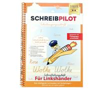 Cahier d'apprentissage d'écriture avec lettres pré-gaufrées spécialement conçu pour les gauchers - Pour apprendre l'écriture à la sortie scolaire - Cahier d'apprentissage développé par des éducateurs