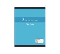 Cahier d'apprentissage piqûre 32 pages 70 g, format 17 x 22 cm, double ligne 2 mm CONQUERANT - selon disponibilité
