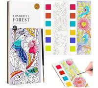 Cahier d'aquarelle - Cahier d'aquarelle pour débutants - Coffret de peinture idéal pour les débutants - Loisirs créatifs - Livre