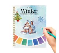 Cahier D'aquarelle | Cahiers D'aquarelle Noël Débutants | Activités Artistiques Dessin Coloriage Ados Adultes | Projets Créatifs Voyage Pratique Peinture Esquisse