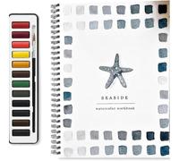 Cahier D'aquarelle (Cuisson), Cahiers D'aquarelle Pour Débutants, Ensemble De 12 Couleurs De Peinture Aquarelle Avec Pinceau