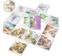 Cahier d'aquarelle - Livre d'aquarelle-Kit de coloriage aquarelle - Carnet d'aquarelle de poche tout - en - un - Loisirs créati