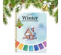 Cahier d'Aquarelle pour Débutants | Kit de Peinture de Noël Adapté aux Débutants | Activités Artistiques Dessin Coloriage Ados Adultes,Pour Adultes Voyage Coloriage