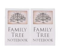 Cahier D'arbre GéNéAlogique 2 PièCes, 16 Pages, Double Face, Carnet D'histoire Familiale, Cahier D'exercices Pour Papeterie De Bureau Familial