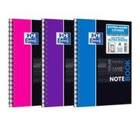Oxford 400100820 Notebook Cahier spirale étudiant 17,6 x 25 cm 160 pages ligné 7 mm Couleurs Aléatoires