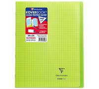 Cahier Koverbook Clairefontaine 24 x 32 cm grand carreaux 96 pages - vert