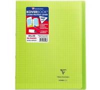 Cahier Koverbook Clairefontaine 24 x 32 cm grand carreaux 96 pages - vert
