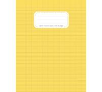 cahier de brouillon 17x22 96 pages: petit format | Grands carreaux seyes 3mm 12/12 | Idéal pour l'écriture cursive, faire des exercices... | couverture souple jaune
