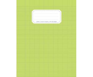 cahier de brouillon 17x22 96 pages: petit format | Grands carreaux seyes 3mm 12/12 | Idéal pour l'écriture cursive, faire des exercices... | couverture souple verte