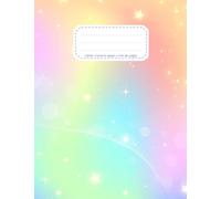 cahier de brouillon 17x22 96 pages: petit format | Grands carreaux seyes | Parfait pour écrire en écriture cursive | couverture pastel et étoiles