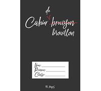 Cahier de brouillon 96 pages: Cahier de brouillon petit format 15x22 cm Rigolo avec emploi du temps