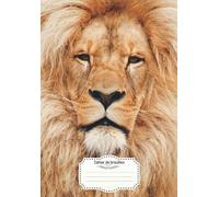 Cahier de brouillon: Lion thème, Grands carreaux seyes 3mm, Petit format avec table de multiplication, 96 Pages