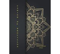 Cahier De Brouillon Petit Format17x22: Grands Carreaux 100 Pages Avec table de multiplication Pour écrire, dessiner, planifier, prendre des notes, en ... ou au bureau/Belle couverture Mandala Noir
