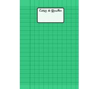 Cahier de Brouillon Vert: Grands Carreaux Séyès, Avec table de multiplication au dos, Petit format A5