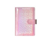 Cahier de budget en cuir avec manuel créatif All Over The Sky 2 - Rose