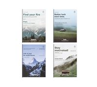 Cahier de bureau d'étudiant avec paysage de montagne recouvert de colle - Histoire de montagne (B5/96)