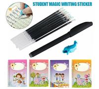 Cahier De Calligraphie Réutilisable, Groove De Cahier D'écriture Pour Enfants, Livre De Calligraphie, Lettre D'art, Jouet Cadeau