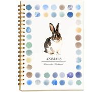 Cahier de coloriage aquarelle - DEMA - 12 scènes de nature - Illustrations d'oiseaux, fleurs et animaux