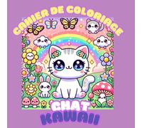 Cahier de Coloriage Chat Kawaii: Chats Kawaii à colorier, mignons pour enfants filles et garçons 48 dessins