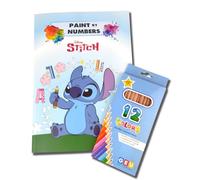 Cahier de coloriage Disney | Livre de coloriages avec crayons | Paint By Numbers | Editorial GEU