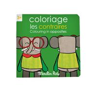 Cahier de coloriage Les contraires Les Popipop français/anglais Moulin Roty