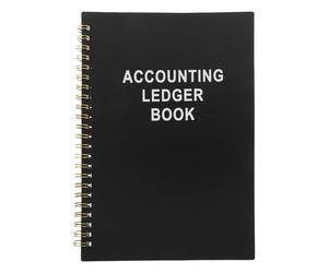 Cahier de Comptabilité Noir à Spirale pour Finances | Papier et Pp, Suivi des Revenus et Dépenses, Gestion des Transactions, Maison et Entreprise