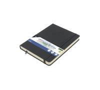 Kangaro Carnet de croquis A5 - Couverture PU rigide gris froid, 80 feuilles, 140 g, papier crème