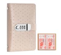 Cahier de Défi d'Économies | Journal De Caisse Avec Serrure À Code - Kit d'Épargne avec 100 Enveloppes | pour Maison Bureau Voyage Déplacement Adultes Famille