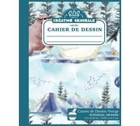 Cahier de Dessin: 100 Pages Composées: 2/3 page blanche et 1/3 à Carreaux Scolaires || Éco-Lié™ Carnet de dessin et d'écriture (Travaux Pratiques et ... CP, CE1, CE2, CM1 et CM2) Volcans des Neiges