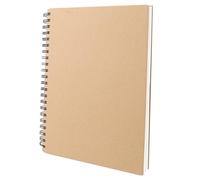 Cahier de Dessin A4, 160GSM Reliure Spirale Papier Dessin Cahier, 60 feuilles / 120 Pages, Carnet Dessin A4 Sketchbook avce Pages Blanches Convient à Crayon Stylo Aquarelle D'art (Couverture Brun)