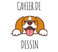 Cahier de dessin: Cahier Beagle Chien Chiot, Carnet de croquis grand format pour dessin, peinture, aquarelle, création: 100 pages à remplir. Cahier de ... blanc idéal crayon de couleur, feutres.