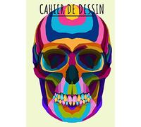 Cahier de dessin: Cahier Crâne Tête de mort, Carnet de croquis grand format pour dessin, peinture, aquarelle, création: 100 pages à remplir. Cahier de ... blanc idéal crayon de couleur, feutres.