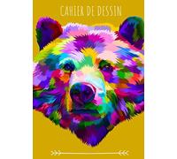 Cahier de dessin: Cahier Ours Ourson, Carnet de croquis grand format pour dessin, peinture, aquarelle, création: 100 pages à remplir. Cahier de ... blanc idéal crayon de couleur, feutres.