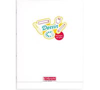 Calligraphe 18154C Un Cahier de Dessin Agrafé Incolore (une Marque de Clairefontaine) - 24x32 cm - 48 Pages Unies Blanches - Papier Dessin 120 g - Couverture Polypro Transparent