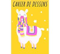 Cahier de dessin: Carnet de croquis Lama | Pour Adultes Enfants Fille et Garçon | Grand format 17,78 x 25,4 cm, 100 pages à remplir | Pour dessiner, ... peintre, amoureux de créations artistiques.