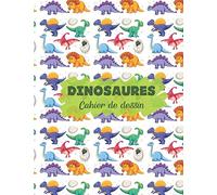 Cahier de dessin Dinosaures: Carnet de dessin pour enfants | Format 21.6 x 27.9 cm - 120 pages vierges