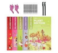 Cahier de Dessin pour - 5 Pièces Éducatif Réutilisable Art À Rainures | Livres De Peinture Avec 20 Recharges De Stylo,Pour De 3 À 6 Ans Activité Apprentissage Jeu Voyage