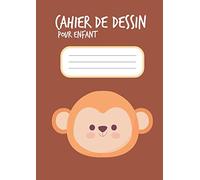 Cahier de dessin pour enfant: Grand carnet A4 de dessin pour enfants avec papier blanc pour dessin ( Cahier Vide ) - Marron Foncé