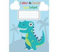 Cahier de Dessin Pour Enfant: Grand carnet de dessin pour enfants avec papier blanc pour dessin Cahier Vide - Dinosaure Vert cahier de dessins dinosaures Le cadeau idéal pour les enfants créatifs