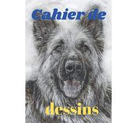 Cahier de dessins: cahier de dessins dans le thème des chiens - dim. 7X 10 pouces, 103 pages - des pages et des pages de bonheur pour dessiner.