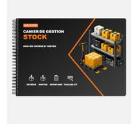 Cahier de gestion de stock A4 horizontal - 100 pages - Reliure spirale - Suivi des entrées, sorties, inventaire et traçabilité - Registre de stock professionnel pour entreprise, atelier, magasin