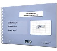 Cahier de Gestion de Stock A4 - Registre Inventaire Spirale 80 Pages - Suivi Entrées/Sorties Produits - Idéal Commerce, Restaurant, PME