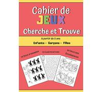 Cahier de Jeux Cherche et Trouve: 50 Jeux des Différences, des Labyrinthes et des Ombres | à partir de 5 ans | Réflexion, observation, éducatif, ... et Filles | Les dessins peuvent être coloriés