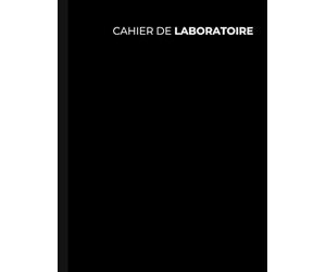 Cahier de Laboratoire Petits Carreaux A4, 100 Pages Numérotées avec Sommaire - Carnet Pour Physique Chimie, Recherche, Biologie, Science - Broché - Noir