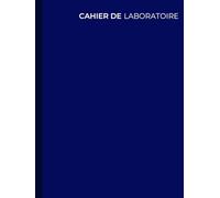 Cahier de Laboratoire Petits Carreaux A4, 100 Pages Numérotées avec Sommaire - Relié - Bleu